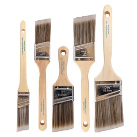 Vermeer Paint Brushes 5-Pack Angle Brushes in Assorted Sizes for All Latex and Oil Paints & Stains - Home Improvement - Interior & Exterior Use