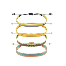 Viwind Boho Bracelets Pack of 4 Friendship Bracelets for Women Men Bohemian Handwoven Size Adjustable Braided Bracelet Surfer Bracelet