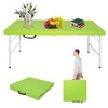 LSKSSNG Portable 4Ft Folding Table, Heavy Duty Plastic Fold-in-Half Utility