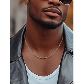 Chain Women Men Stainless Steel Wheat Chain Cool Necklace Men's Jewelry 3mm 20inch Choker Gift