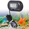 Qcwwy Aquarium Thermometer, Submersible Suction Cup and Deep Waterproof Digital