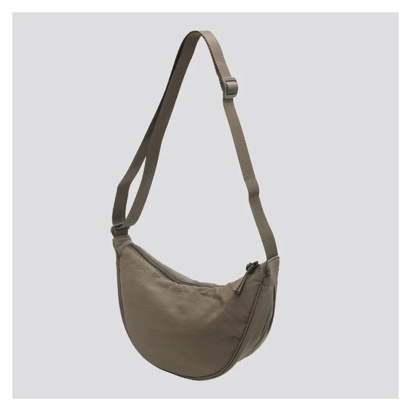 Nylon Crescent Crossbody Bag for Women – Lightweight Slouchy Hobo