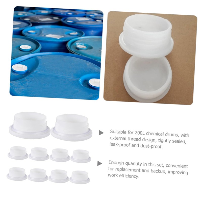 Zerodeko 10pcs Replacement Oil Drum Lids for 200l Plastic Drum