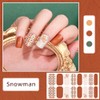CHANGAR Pegatinas de esmalte de uñas de Navidad con copo