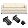 SUMNACON 8 Pcs Stainless Steel Furniture Legs Cabinet Legs, Black
