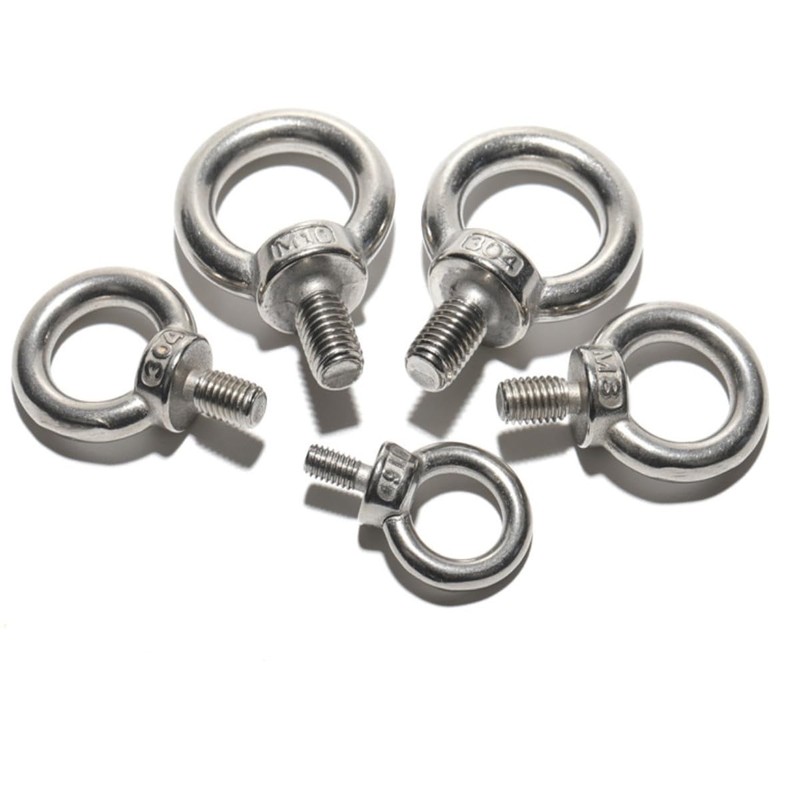 HOUSON 10pcs M8 Ring Nut，304 Stainless Steel Eye Nut Ring