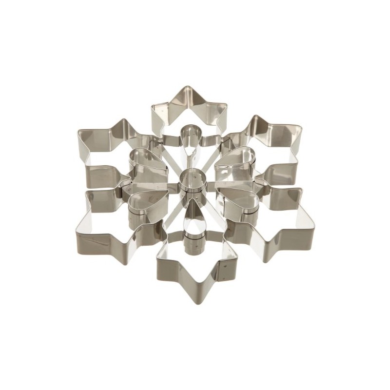 Ateco Large Snowflake Cookie Cutter, Stainless Steel, 8" diameter