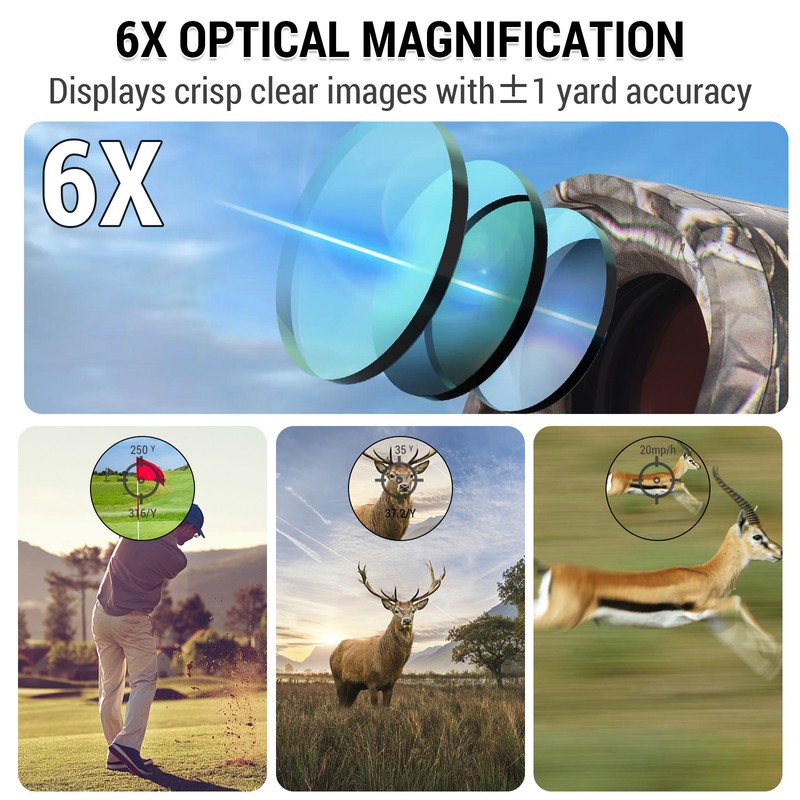 Golf Laser Rangefinder Digital Hunting With Height and Angle Measurement