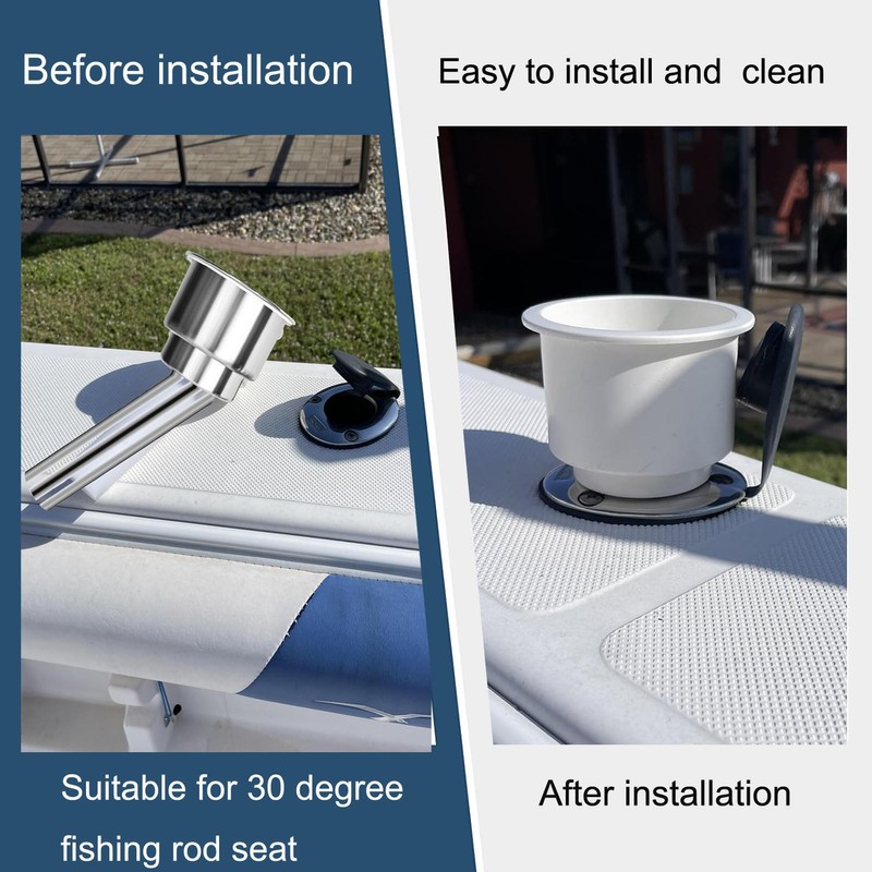 316 Stainless Steel Boat Cup Holder,Portable Cup Holder,30 Degree Outrigger