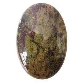 Loveliome Dragon Bloodstone Polished Stones, Oval Palm Pocket Healing Crystal Massage Energy Stones