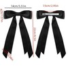 Satin Hair Bows for Women, 2PCS, Black
