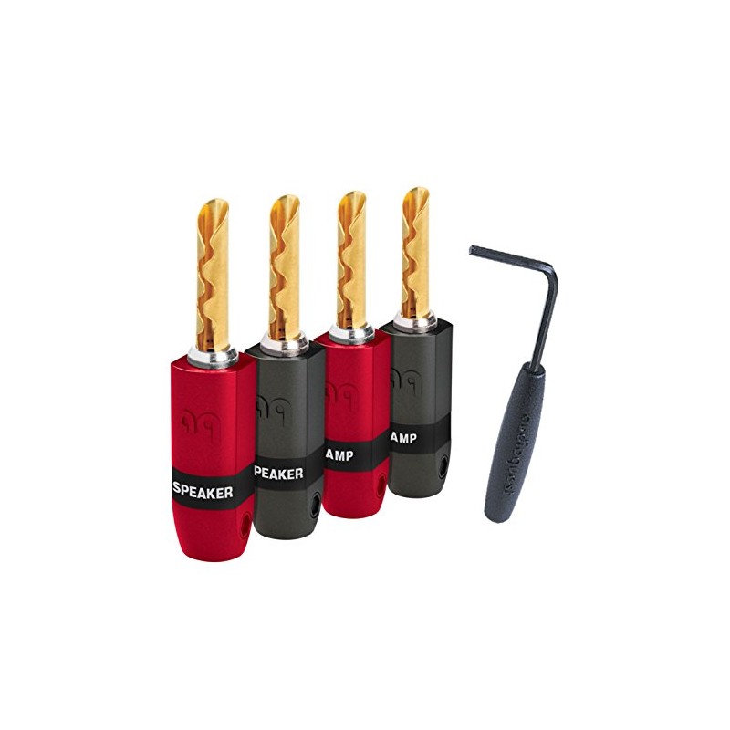 AudioQuest SureGrip 300 Banana Speaker Connectors Fits Standard Banana Jacks