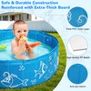 Foldable Kiddie Pool with Removable Canopy, 47in Portable Kids Swimming