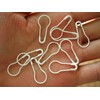 30pcs of Quality White 20mm Calabash Shape Safety Pin Pear