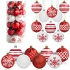 LATERN 24Pcs Christmas Baubles, 6CM Red and White Christmas Ball