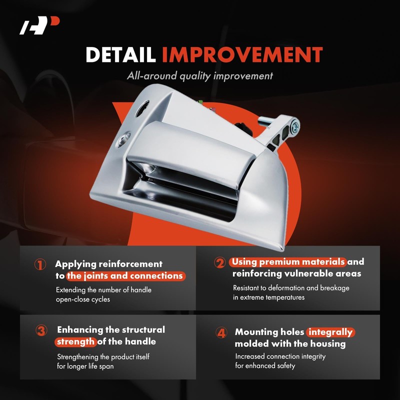 A-Premium Front Left Driver Side Exterior Door Handle with Keyhole
