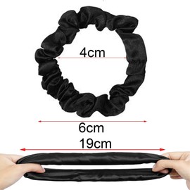 Olakin Silk Hair Scrunchie [4 Pieces], Women's Hair Rings, Ponytail Holder Hairband, Silk Hair Accessories for Girls Women, Elastic Ponytail (Black)