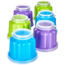 Ibili 756500 Set mit 6 Geleeformen (Blister), Kunststoff, mehrfarbig, 7,5 x 7,5 x 6,1 Zentimeter