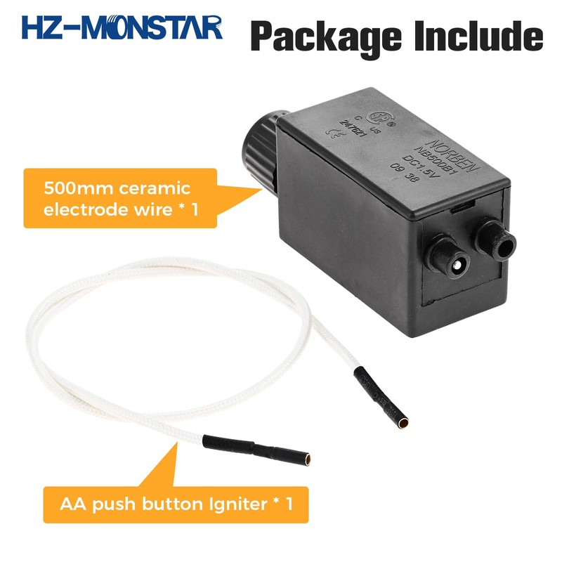 HZ-MONSTAR Igniter Push Button Ignition and Wire 500mm for Fire