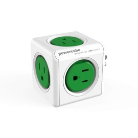 Allocacoc 4120GN/USORPC 4100USORPC PowerCube Original 5 Outlets, Green-Retail Packaging