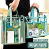 Transparent Beach Tote Bag / See-Through Water Play Bag for Vacation (cd22) Free Size/Horizontal (Blue) 20ea