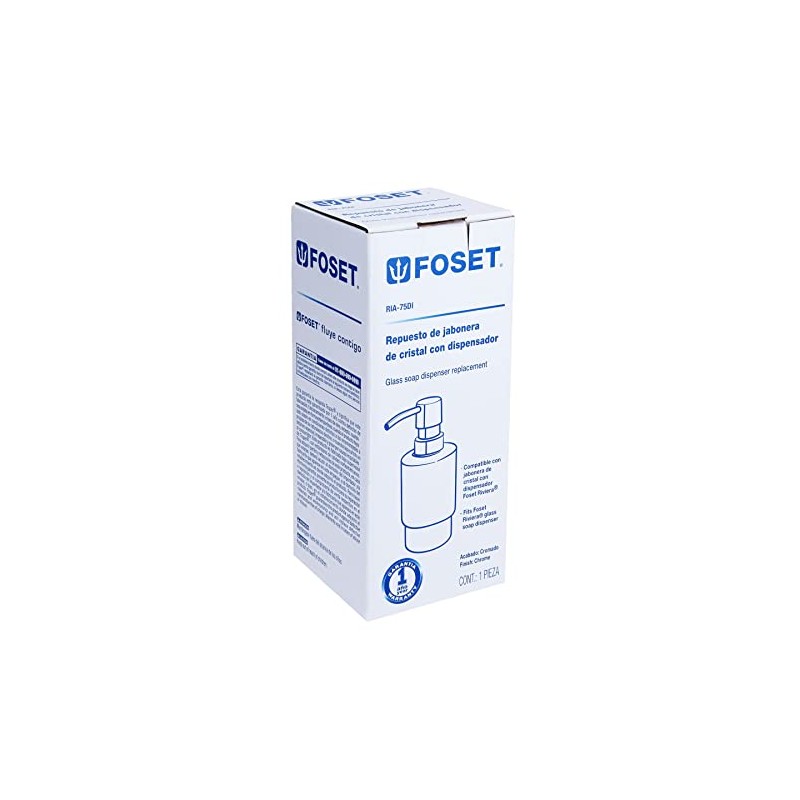 Foset Riviera RIA-75DI, Dispensador de jabón, cromado, Riviera