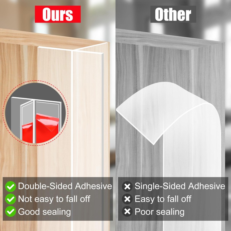 ToLanbbt T-Shaped Door Draft Stopper 1.97 in x 10 FT