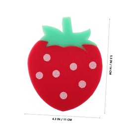 Gatuida 4 Pcs Cute Strawberry Bath Sponges for Adorable Fruit Shaped Body Scrubbers for Boy Girl Gentle Skin Engaging Design for Fun Bath