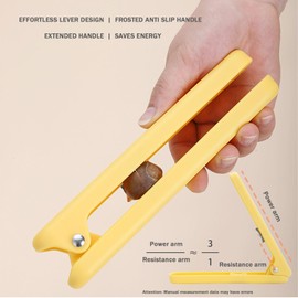 Nut Crackers for All Nuts, Chestnut Clip Tool for pecans, Cross Chestnut Opener, Sharp Blade, Effortless Extended Handle [Color: Dark Grey]