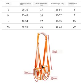 Portable Hind Leg Strap Adjustable for Small Medium Dogs (XL)