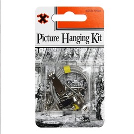 X-Hooks Silver Nickel Picture Hanging Kit - Hooks, Wire & Eyes