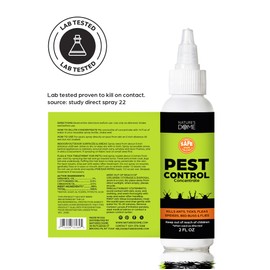 Indoor Bug Spray Safe for Pets – Natural Pet & Kid-Safe Home & Outdoor Pest Control Essential Oil Concentrate – Roach, Spider, Flea, Mosquito, & Ant Spray Bug Killer by Nature's Dome, 2 Oz.