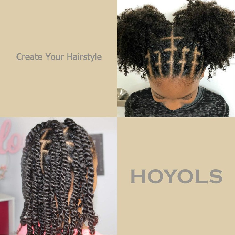 Hoyols 1500 - Correas elásticas negras para el pelo, mini