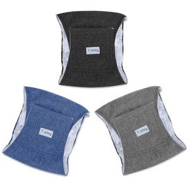 Teamoy Dog Manners Belt, Set of 3, Mesh Lining, Waterproof Fabric, Adjustable Waist Size, Marking Prevention, Nursing Care, Leak Prevention, Male and Boys (L1, Black + Gray + Blue)