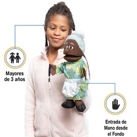 36cm Granny, Black Grandmother, Hand Puppet