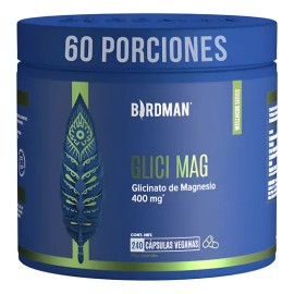 Birdman Glicinato De Magnesio 400 Mg 60 Porciones 240 Cáps