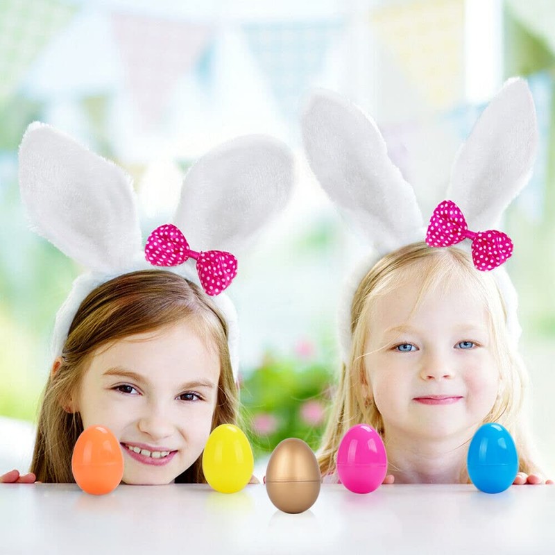 Taspire 50 Pieces Plastic Easter Eggs, 2 3/8" (6cm) Fillable