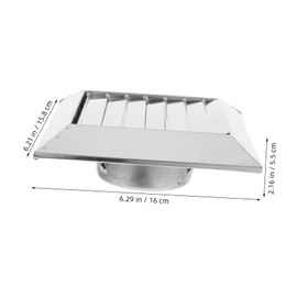 TEHAUX Stainless Steel Vent Grille with Adjustable Louvers Rainproof Wall Exhaust Vent Cover for Kitchen Bathroom Easy to Clean High Efficiency Ventilation Opening