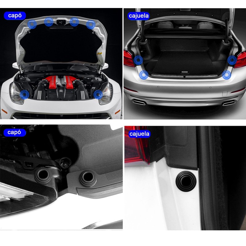 20 Piezas Almohadilla de Silicona Antigolpes para Puerta de Coche,