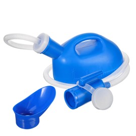 BIUDECO Portable Female Urinal Bottle with Integrated Handle and Threaded Spill Lid Reusable Travel Pee Container for Camping Car Elderly and Outdoor Use