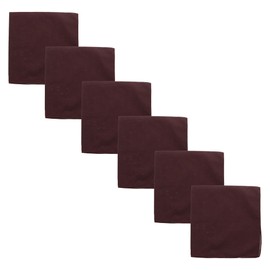 Motique Accessories Solid Color Bandana - Set of 6 Bandannas, Brown, One Size