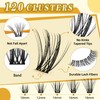 Leefrei Eyelash Clusters 10-18mm Wispy Eyelash Clusters D Curl DIY