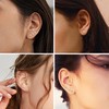 ZELORES 4 Pairs 18G Sterling Silver Cartilage Earrings Stud Screw