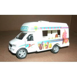Kinsfun 1/45 Scale Ice Cream Vending Food Truck Diecast Model Toy - Kinsfun KS5253