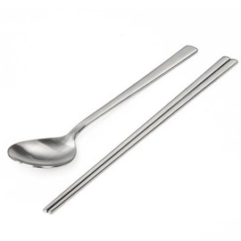 Olbia Stainless Steel 304 Plain Cutlery Set (1 Set) / 올비아 스테인레스 304 민자 수저세트 1벌