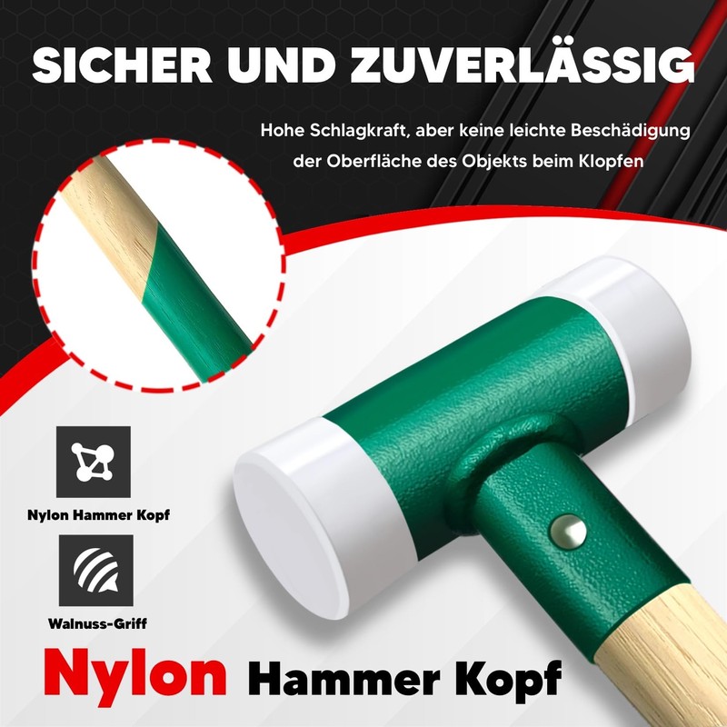 40 mm Wood Handle Nylon Installation Hammer