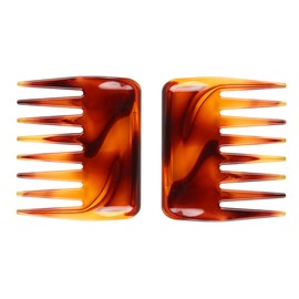 2 Pcs Mini Wide Tooth Comb,Small Hair Comb for Women for Long and short Hair Detangler Comb for Wet and Dry for Curly Wavy Hair Portable Care Comb Shower Comb Travel Combs,Beard Comb for Men (Brown)