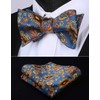 HISDERN Men's Floral Bowtie Formal Tuxedo Self-Tie Bow Tie and