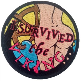 I SURVIVED THE VIKING- Aircrew Viking Guam Patch, Military Morale Patches