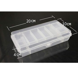 Yosoo Visible Plastic Clear Fishing Lure Bait Hooks FishingTackle Accessory Storage Box Case Container (2 Layer 15 Compartments)
